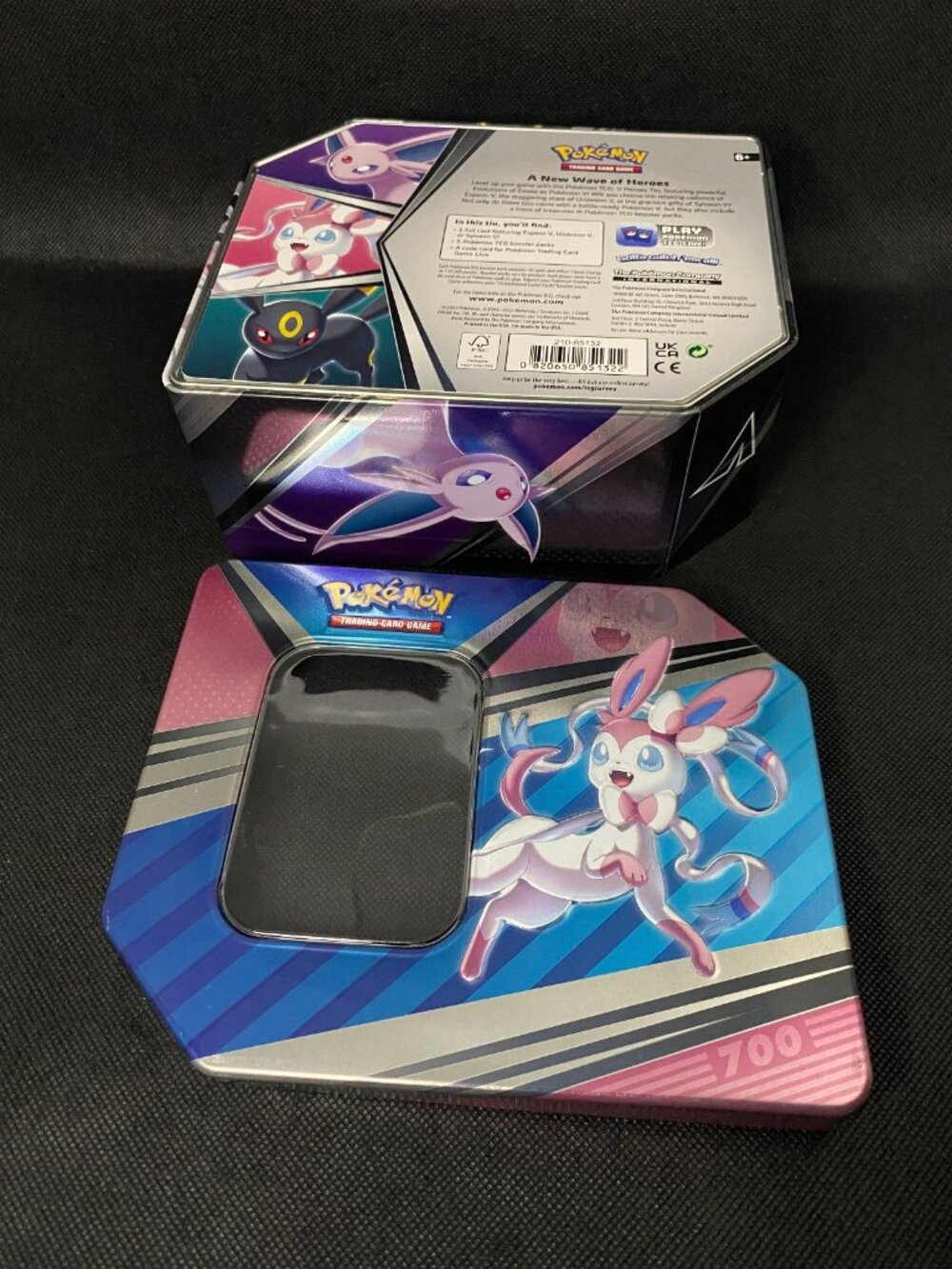 Empty Sylveon V Heroes Tin Pokemon TCG Collector Storage Container